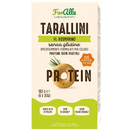 Re Food Foralle Tarallini Proteici Rosmarino 6 Bustine Da 30 G