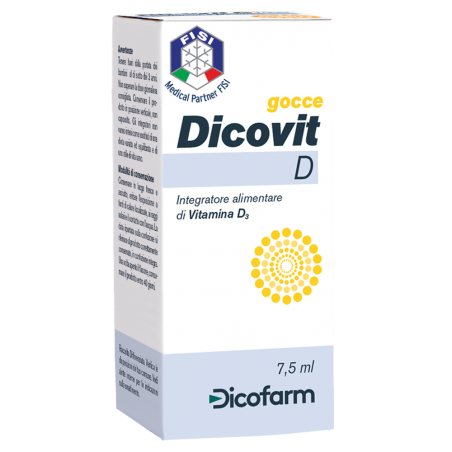 Dicovit D Integratore di Vitamina D3 per il benessere immunitario 7,5 ml