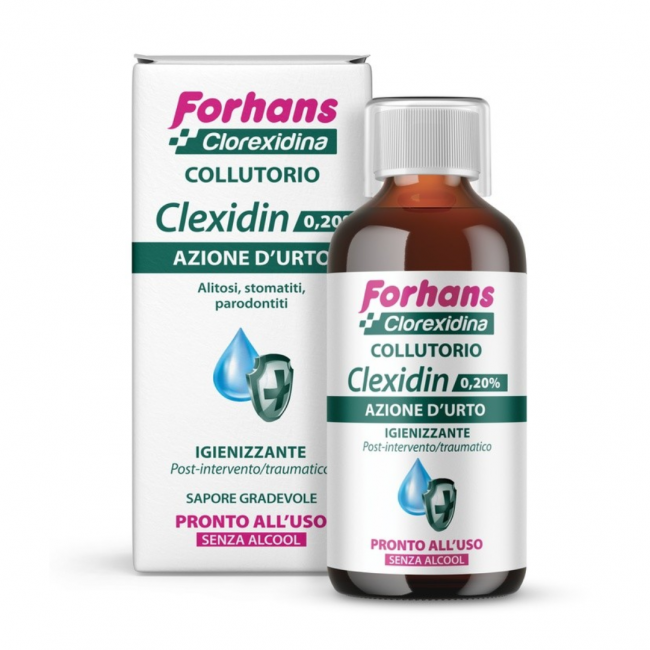 200ml di Collutorio senza Alcol Clexidin 0,20 da Forhans