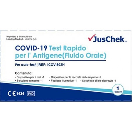 Leading Med Test Antigenico Rapido Covid-19 Juschek Autodiagnostico Determinazione Qualitativa Antigeni Sars-cov-2 In Campioni S