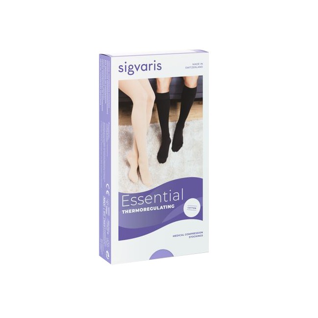 Sigvaris Cotton Med Ccl2 Monocollant Destro Corto Nature Punta Aperta S Plus