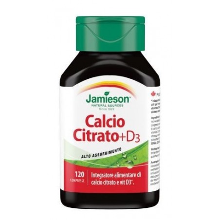 Biovita Jamieson Calcio Citrato + Vitamina D3 120 Compresse