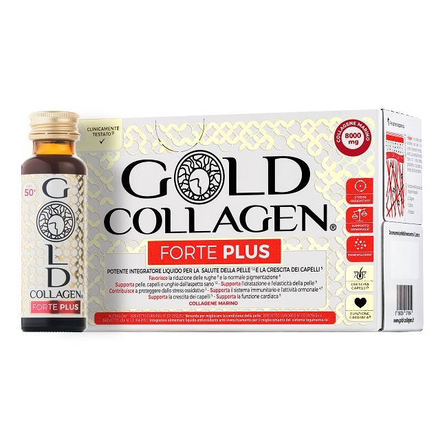 Minerva Research Labs Gold Collagen Forte Plus 10 Flaconcini Da 5 Ml