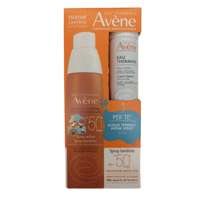 Avène Avene Solari Spray Bambini 50+ 200 Ml + Spray Acqua 50 Ml