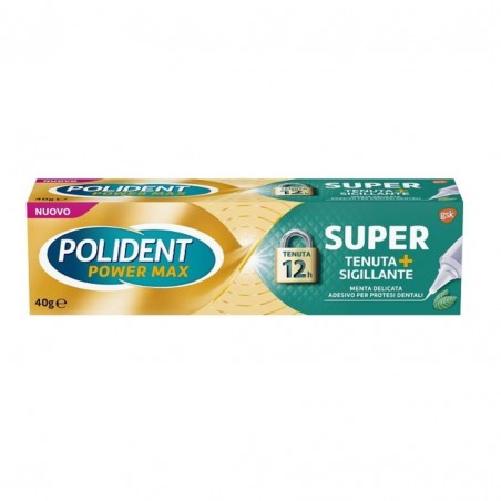 40g di Polident Power Max Super Tenuta Sigillante Adesivo Dentale