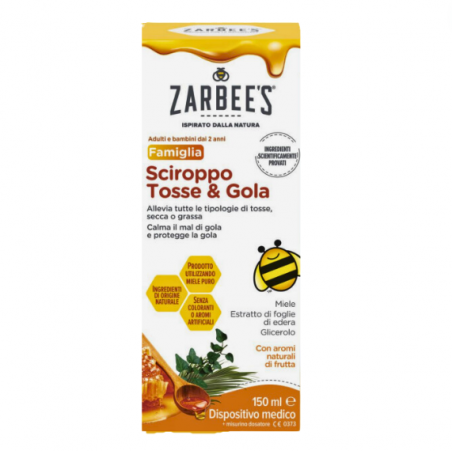 Zarbee's Tosse & Gola sciroppo indicato per donare sollievo dalla tosse