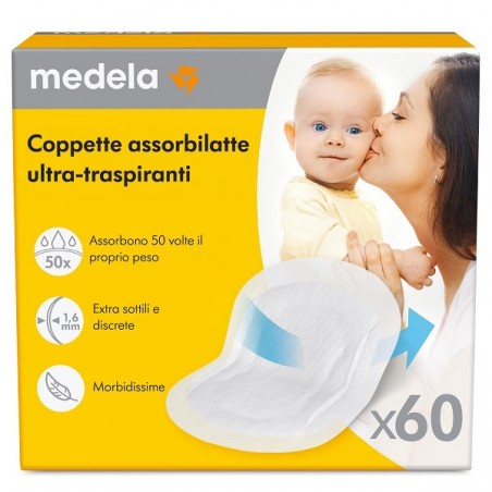 Medela Coppette Assorbilatte Ultra-traspiranti 60 Pezzi