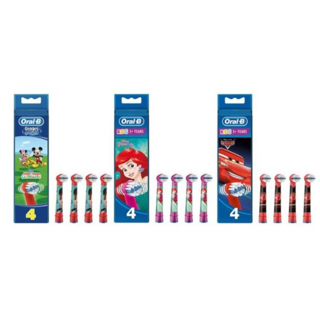 OralB Pro Kids Testine Compatibili Cars/Princess/Mickey - 4 pezzi