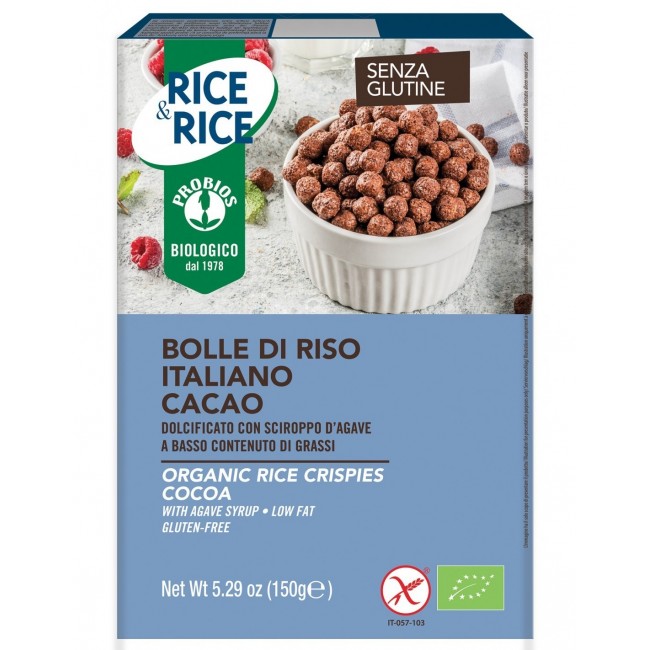 Probios Societa' Benefit Rice&rice Bolle Di Riso Al Cacao 150 G Senza Lievito