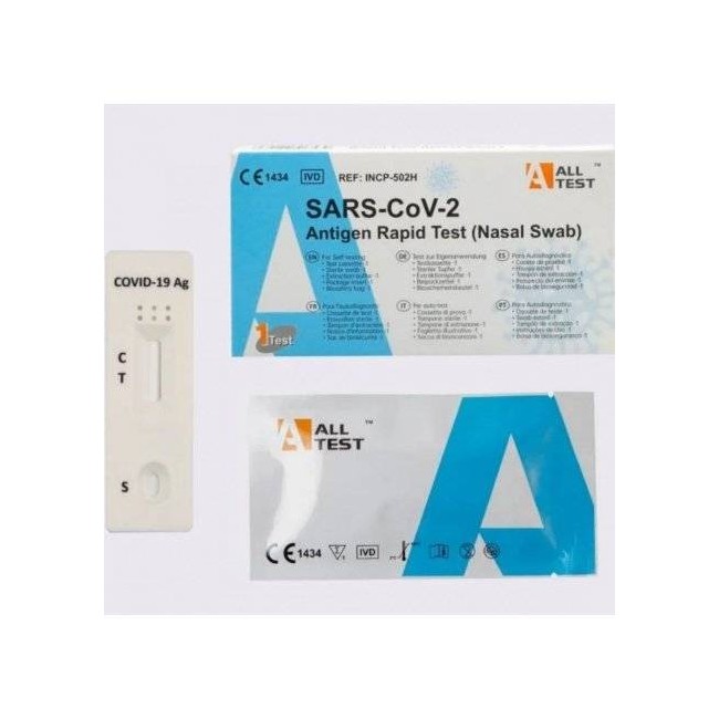 Artdesigns Test Antigenico Rapido Covid-19 Alltest Autodiagnostico Determinazione Qualitativa Antigeni Sars-cov-2 In Tamponi Nas