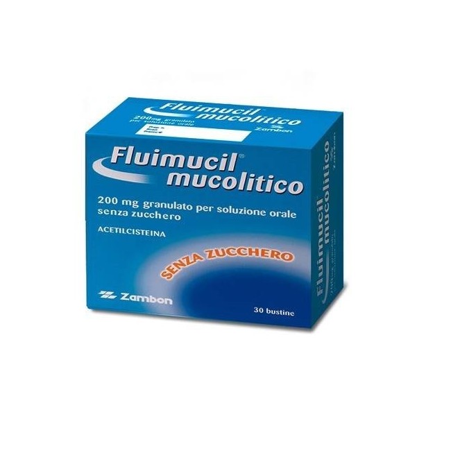 Zambon Fluimucil Mucolitico 200 Mg Granulato Per Soluzione Orale Senza Zucchero N-acetilcisteina