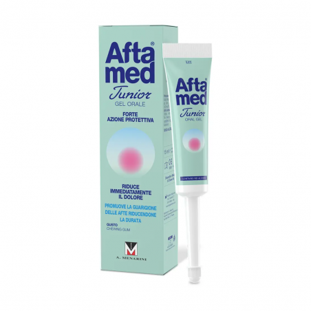 Tubetto da 15ml da Aftamed Junior Gel Orale all'acido Ialuronico