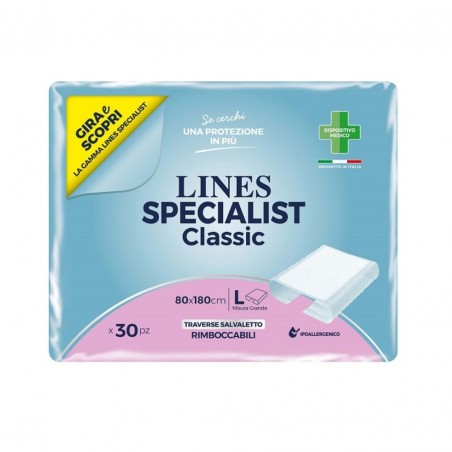 Lines Specialist Classic Traverse Salvaletto Assorbenti 80x180 - 30 pezzi