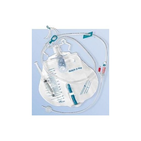 Teleflex Medical Catetere In Silicone Scanalato Profilcath Preconnesso Ch20 Lunghezza 40cm + Sacca Di Drenaggio Da 2000ml Gradua