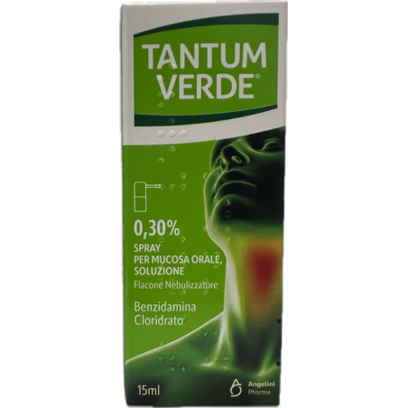 Angelini Tantum Verde 0,30% Spray Per Mucosa Orale, Soluzionebenzidamina Cloridrato