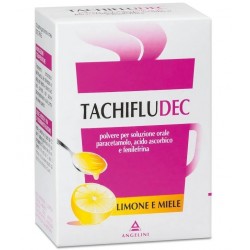 10 Buste di Tachifludec gusto limone e miele della Angelini Pharma.