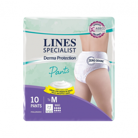 14 pezzi di Lines Specialist Derma Protection Pants Assorbenti Maxi M