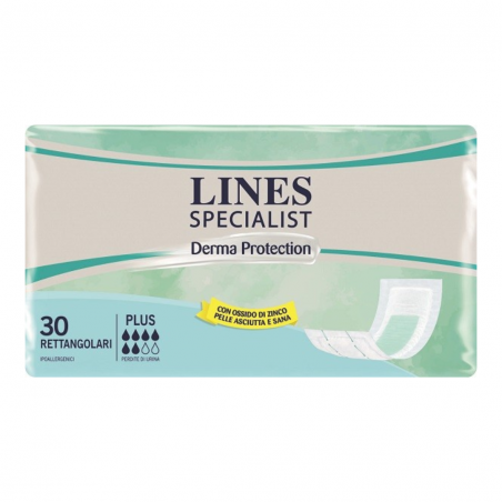 30 pezzi di Lines Specialist Derma Protection Pannoloni Rettangolari con Barriera