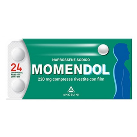 Blister da 24 compresse film rivestite di Momendol 220 mg della Angelini Pharma