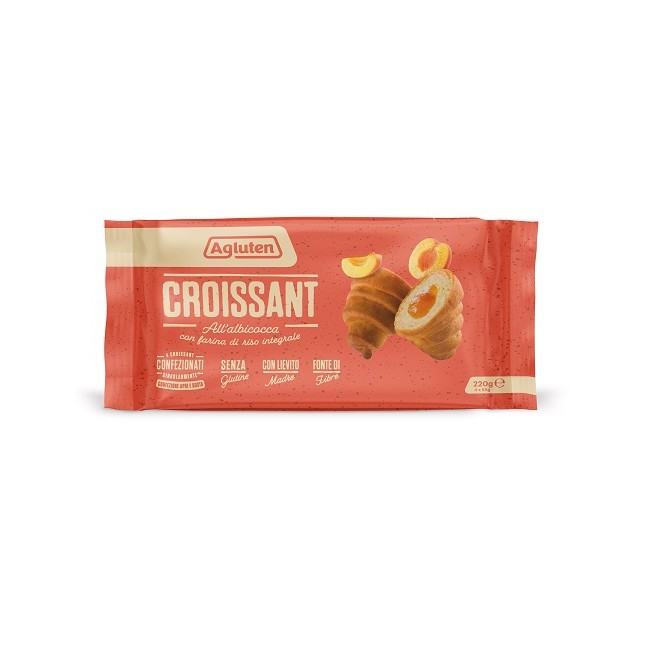 Nove Alpi Agluten Croissant Albicocca 4 Pezzi Da 55 G