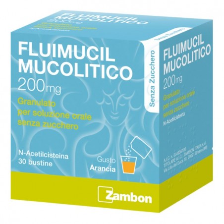 Zambon Fluimucil Mucolitico 200 Mg Granulato Per Soluzione Orale Senza Zucchero N-acetilcisteina