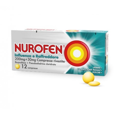 Blister da 12 compresse rivestite di Nurofen Influenza e Raffreddore della Reckitt Benckiser