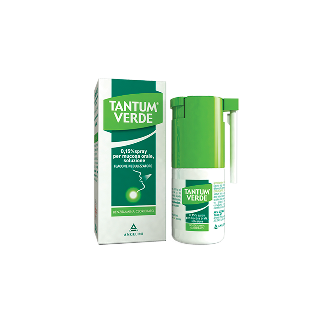 Tantum Verde 0,15% spray antinfiammatorio per la mucosa orale