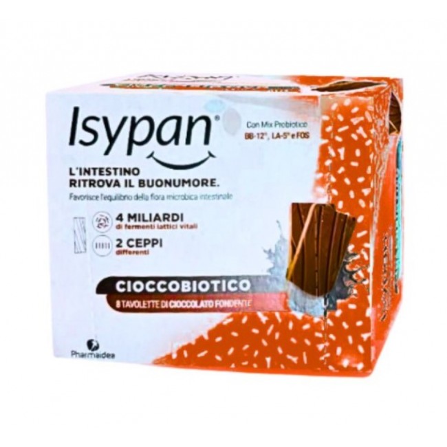 Pharmaidea Isypan Cioccobiotico Fondente 8 Pezzi