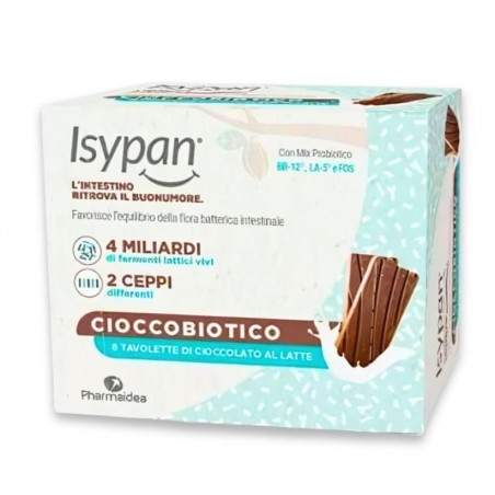 Pharmaidea Isypan Cioccobiotico Latte 8 Pezzi