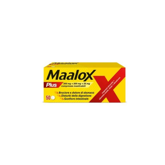 confezione 50 compresse maalox plus