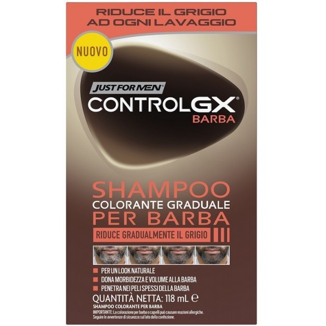 Combe Just For Men Control Gx Barba Shampoo Colorante Graduale 118 Ml