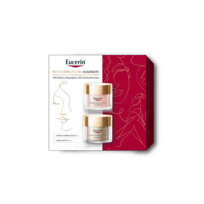 Beiersdorf Eucerin Anti Age Xmas Pack Elasticity Rosy + Notte 2024 1 Hyaluron Filler 15 Ml + 1 Elasticity Crema Giorno Rose 50 M