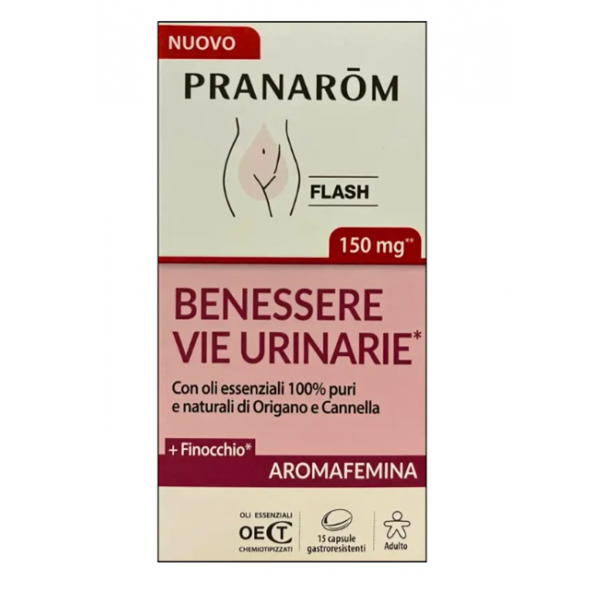 Herbalgem Pranarom Aromafemina Benessere Vie Urinarie 15 Capsule