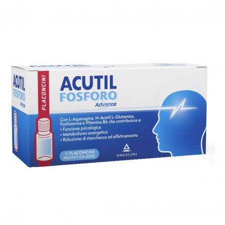 10 flaconcini di Integratore per la Concentrazione da Acutil Fosforo Advance