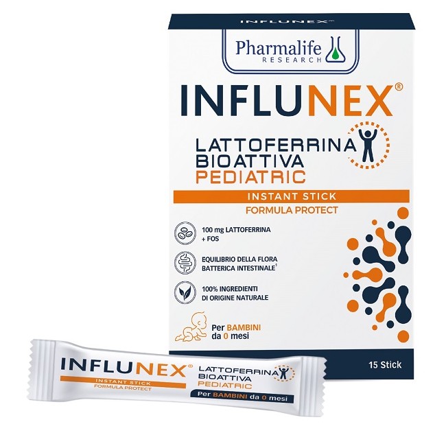 Pharmalife Research Influnex Lattoferrina Bioattiva Pediatric 15 Stick