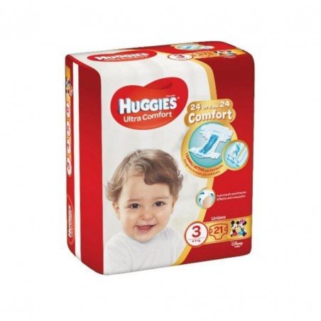 21 pezzi di Pannolini Ultra Comfort Base 3 da Huggies