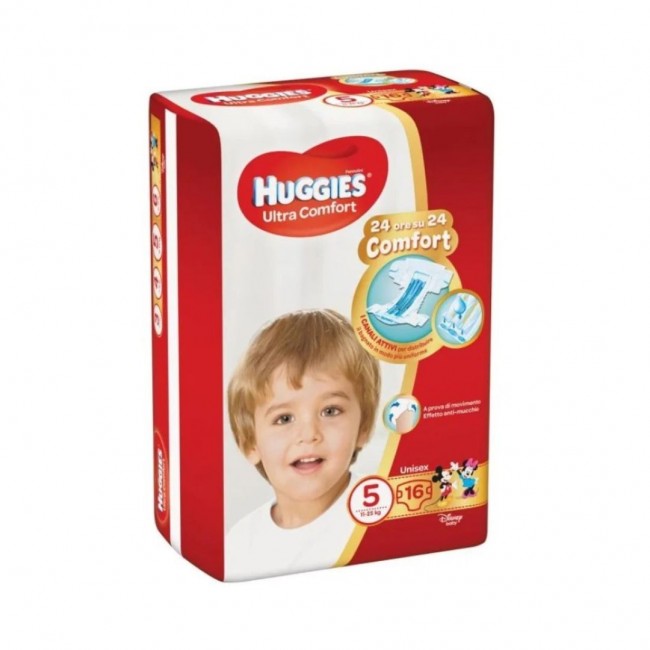 Huggies Pannolini Ultra Comfort Base 5 - 16 Pezzi