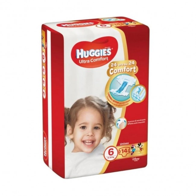 14 pezzi di Pannolini Ultra Comfort Base 6 da Huggies