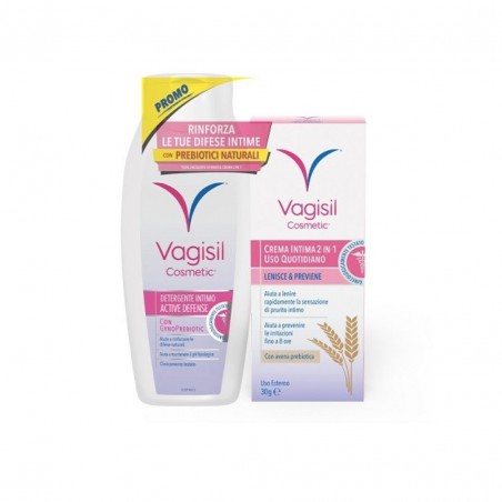 2 pezzi di Crema Intima 2in1 30g + Detergente Intimo 250g da Vagisil Duo Defense