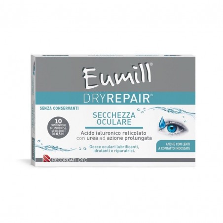 10 Flaconi Monodose da Eumill Dryrepair Gocce Oculari Lubrificanti