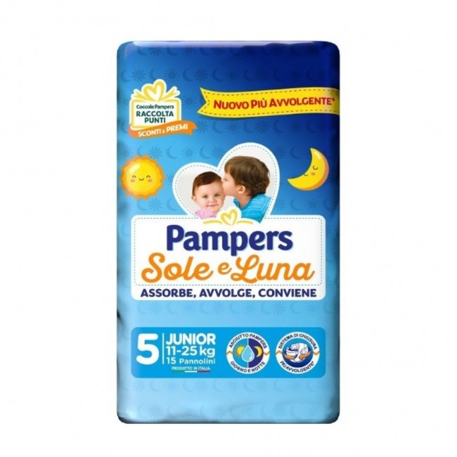 Pampers Sole e Luna Pannolini Junior 11-25kg - 15 pannolini