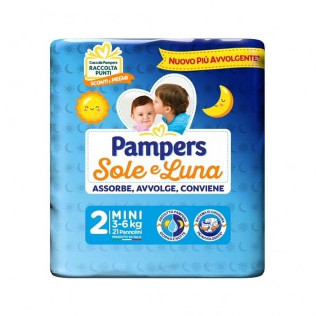 21 pannolini da Pampers Sole&Luna Pannolini Mini 3-6kg