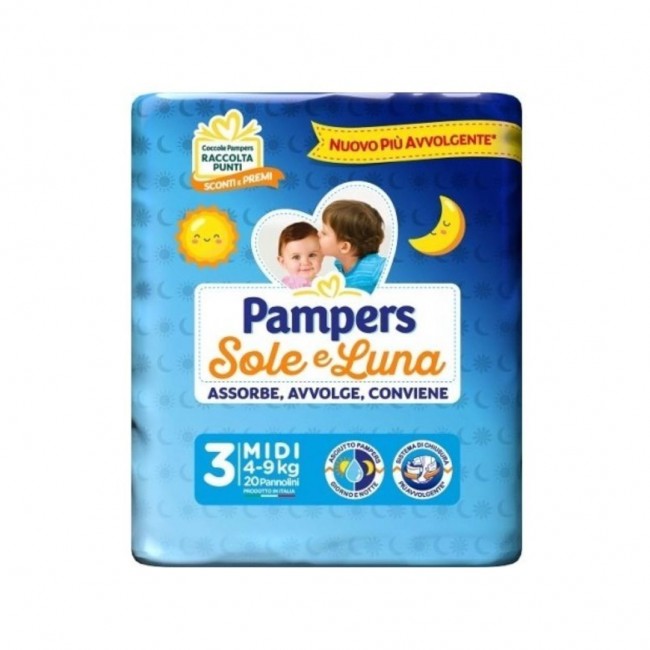 20 pannolini da Pampers Sole&Luna Pannolini Mini 4-9kg