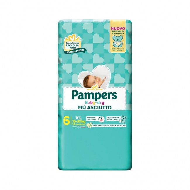 13 pannolini di Pampers Baby Dry Pannolino XL 15-30Kg