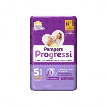 18 pannolini da Pampers Progressi Junior 11-25kg