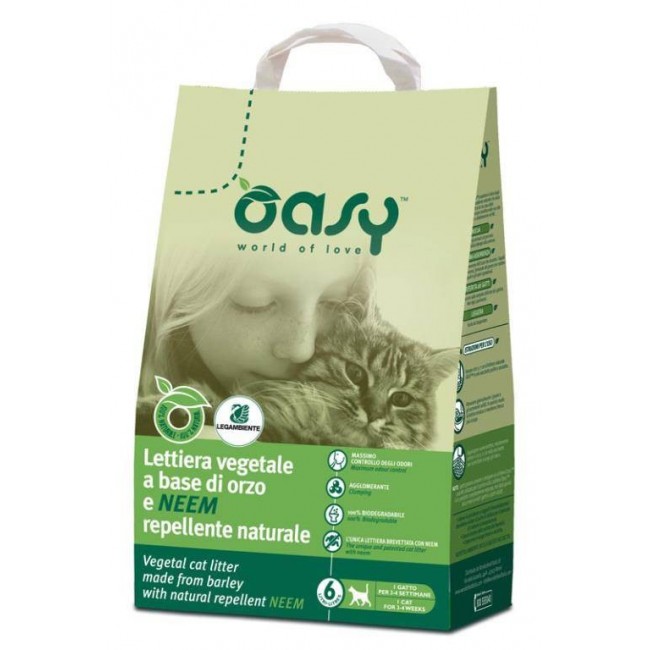 Wonderfood Oasy Lettiera Vegetale Orzo/neem 6 Litri