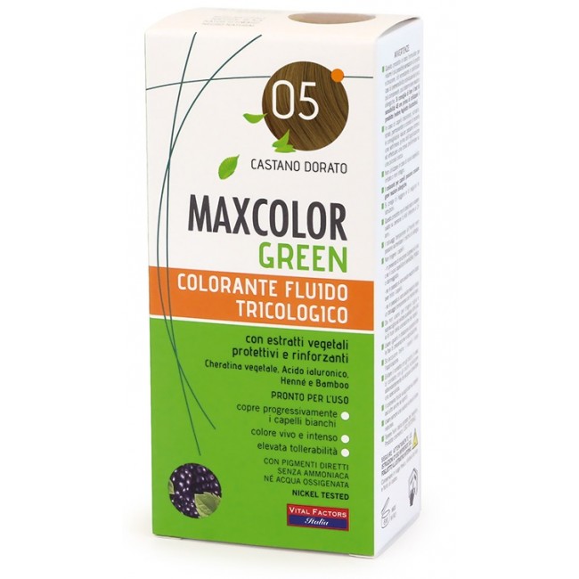 Vital Factors Maxcolor Green 05 Castano Dorato 75 Ml + Balsamo 15 Ml