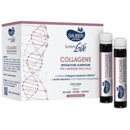 Italsilva Commerciale Sauber Systemlife Antieta' Collagene 10 Flaconcini Da 25 Ml