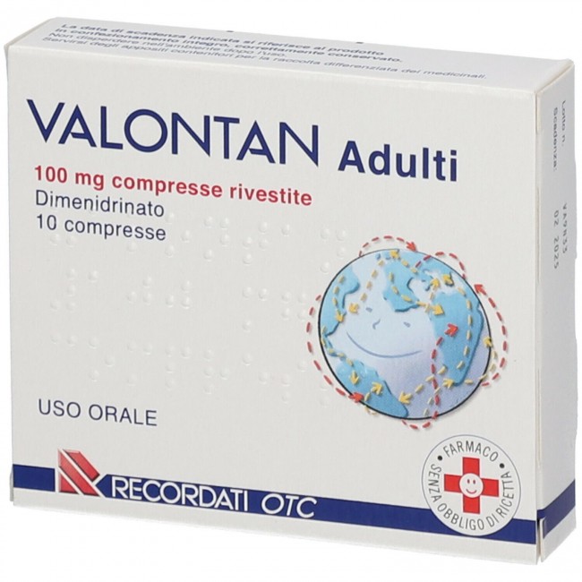 10 Compresse Rivestite antinausea Valontan Adulti