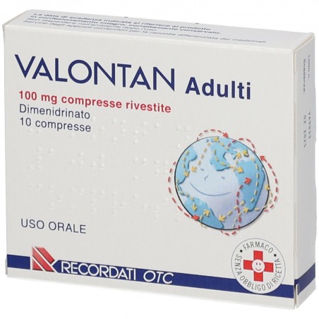 10 Compresse Rivestite antinausea Valontan Adulti